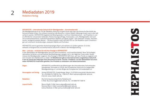 Mediadaten Hephaistos 2019