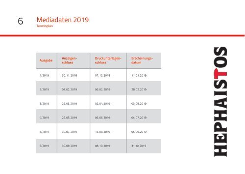 Mediadaten Hephaistos 2019