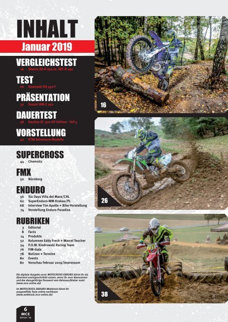 Motocross Enduro Ausgabe 01/2019