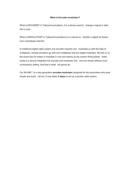 What is Encoder-modulator