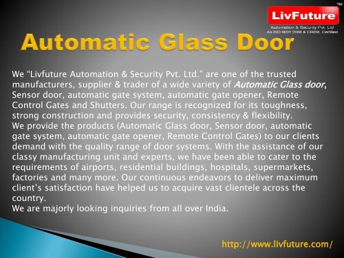 AUTOMATIC GLASS DOOR