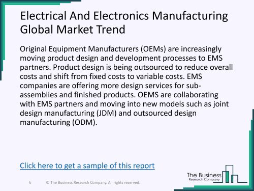 Electrical And Electronics Manufacturing Global Market Report 2018