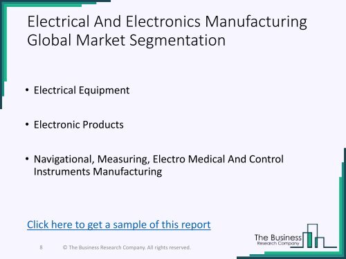 Electrical And Electronics Manufacturing Global Market Report 2018