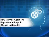How to print again the payable and payroll checks in Sage 50-converted