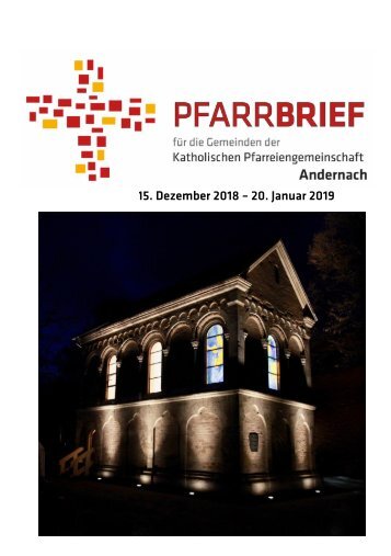 Pfarrbrief Weihnachten 2018