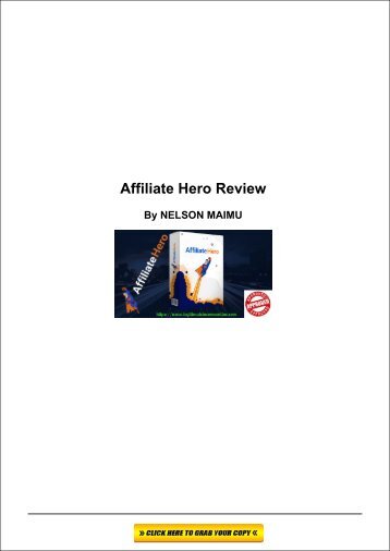 Affiliate Hero Review Plus Bonuses