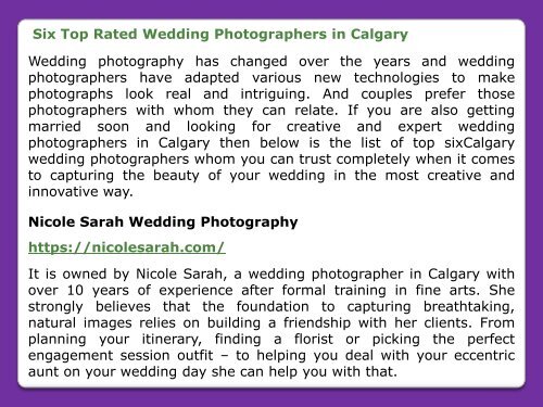 Wedding Photographers in Calgary