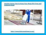 Healthy Home Tips to Keep Your Rugs Dirt Free and Looking Great