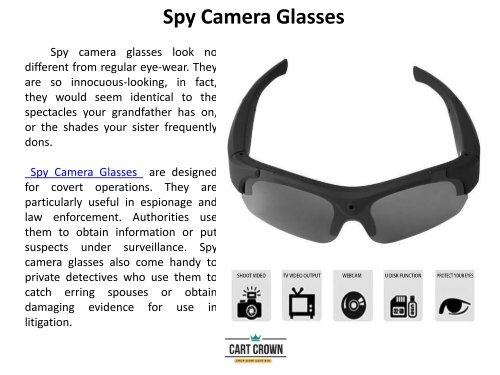Spy Camera Glasses | Online hidden video camera glasses