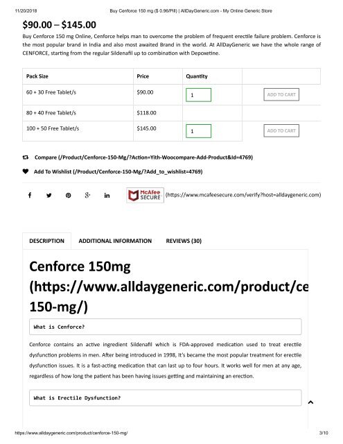 Buy Cenforce 150 mg 