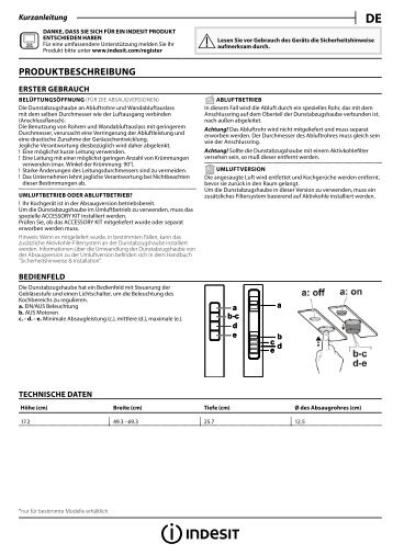 KitchenAid I CT 64LSS - I CT 64LSS DE (F155671) Setup and user guide