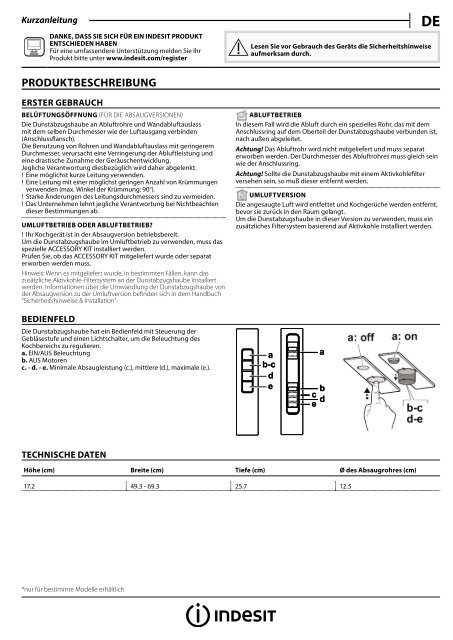 KitchenAid I CT 64LSS - I CT 64LSS DE (F155671) Setup and user guide