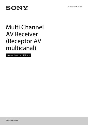 Sony STR-DA5700ES - STR-DA5700ES Mode d'emploi Roumain