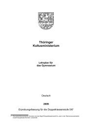 Thüringer Kultusministerium Lehrplan für das Gymnasium - Thillm