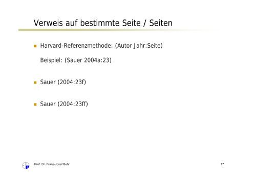 Zitieren und Aufbau des Literaturverzeichnisses - GIS-Management