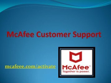 McAfee activate support visit mcafee.com.activate