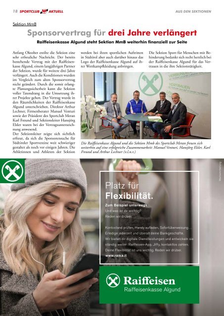 Sportclub Aktuell - Ausgabe Dezember  2018