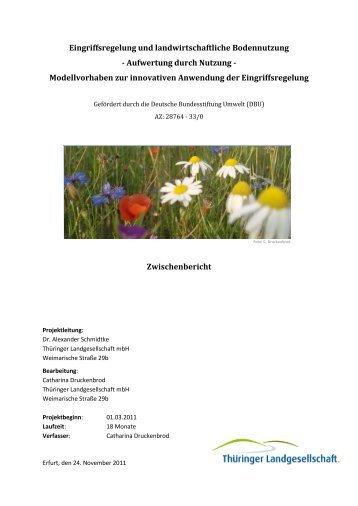 Eingriffsregelung und landwirtschaftliche Bodennutzung ...