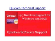 Quicken Technical Support