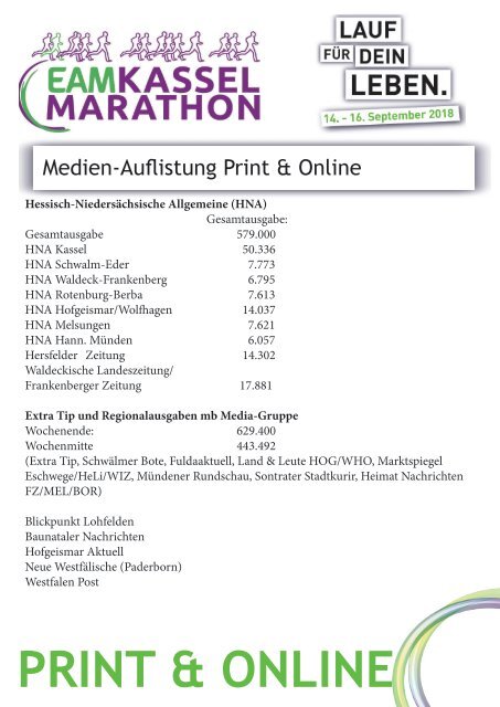 Pressespiegel EAM Kassel Marathon 2018