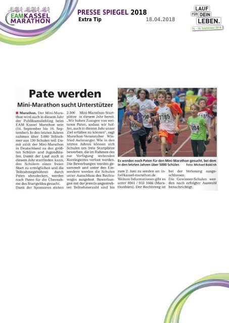 Pressespiegel EAM Kassel Marathon 2018