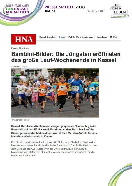 Pressespiegel EAM Kassel Marathon 2018