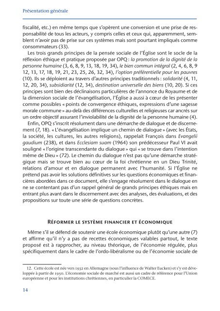 Les problèmes économiques et financiers (Œconomicae et pecuniariae quaestiones)