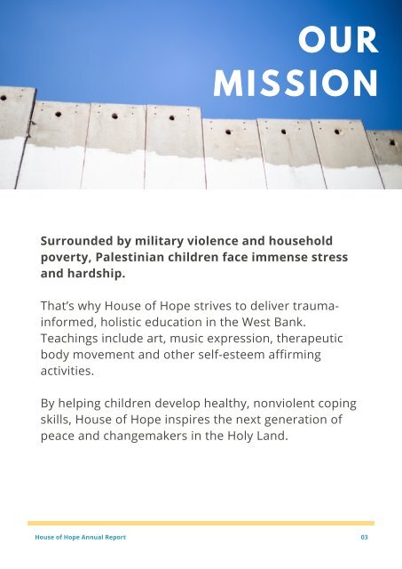 House of Hope Annual Report 2018