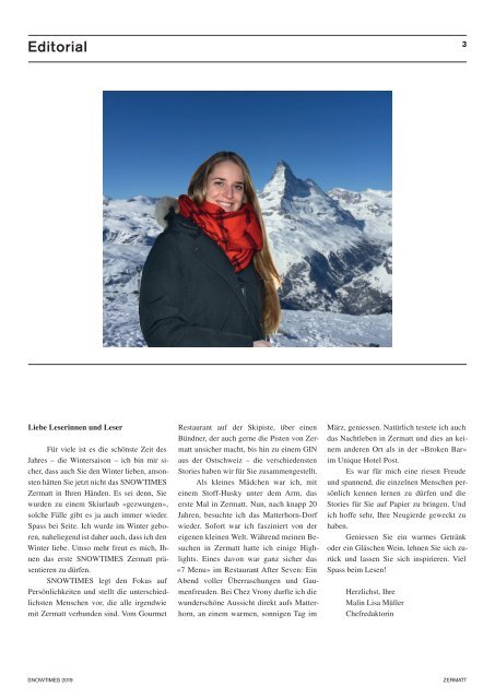 Snowtimes Zermatt 2019