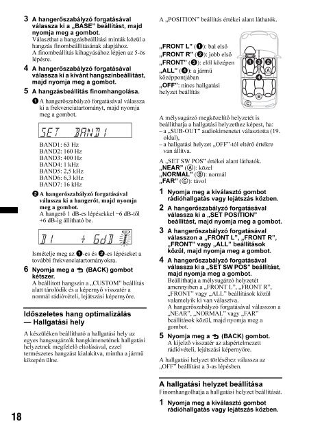 Sony CDX-GT550UI - CDX-GT550UI Consignes d&rsquo;utilisation Hongrois