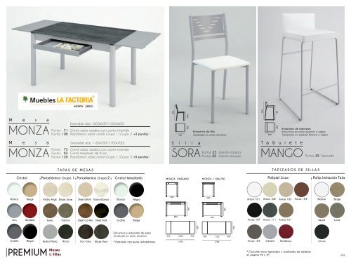 MESA Y SILLAS DE COCINA DE LA SERIE_PREMIUM