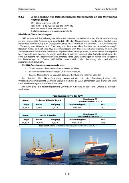 Jahresbericht 2009 - Gesellschaft für Maritime Technik eV
