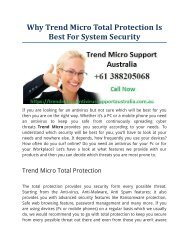 Why Trend Micro Total Protection Is Best For System Security?