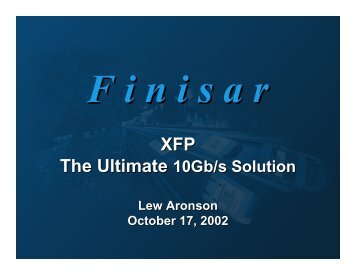 the Ultimate 10 Gb/s Solution