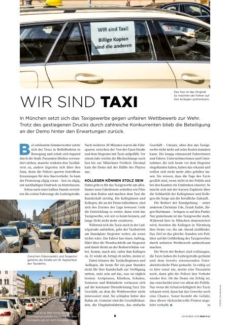 Taxi Times München -  November 2018