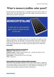 What is monocrystalline solar panel