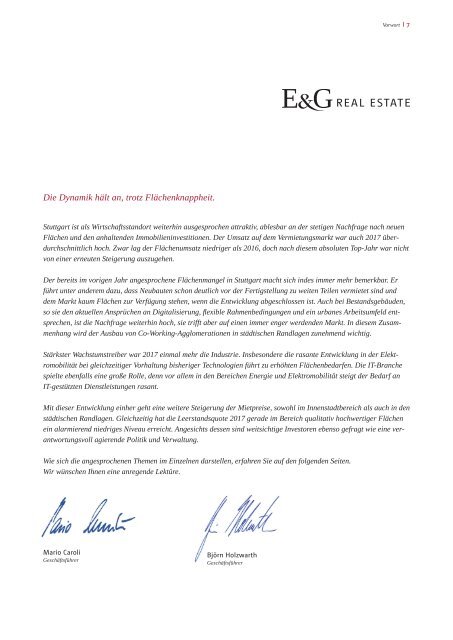 E & G Büromarktbericht Stuttgart 2017-2018