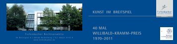 40 MAL WILLIBALD-KRAMM-PREIS 1970-2011 - Tiefenbacher