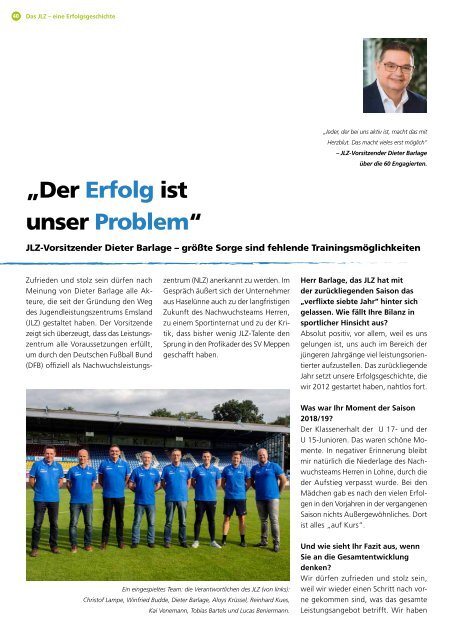 Talent - Das Magazin über das Jugendleistungszentrum Emsland - Saison 2019/2020 - kuw.de