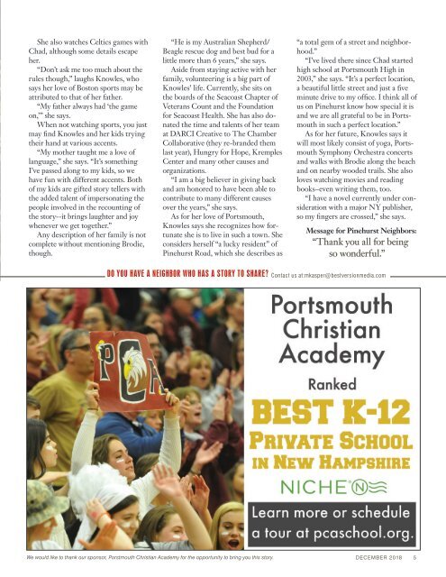 Portsmouth Living Magazine December 