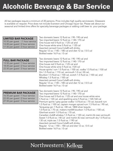 Flik Chicago Catering Menu