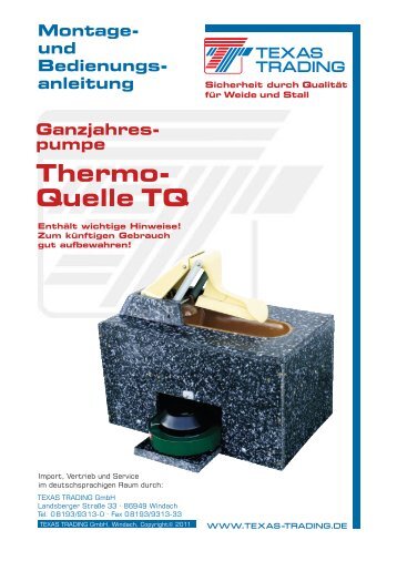 Thermo- Quelle TQ - Texas Trading GmbH