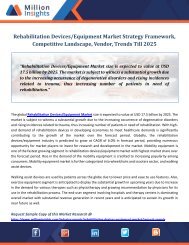 Rehabilitation Devices Equipment Market Strategy Framework, Competitive Landscape, Vendor, Trends Till 2025