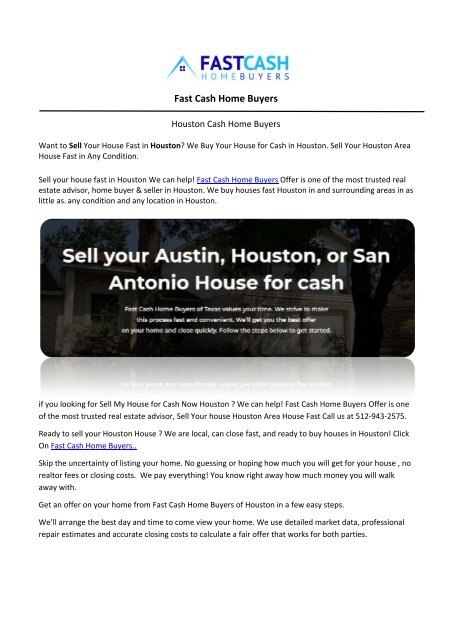 Houston Cash Home Buyers