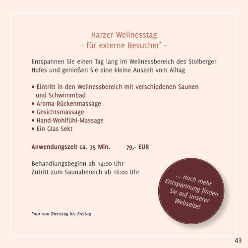 Hotel Stolberger Hof – Entspannung, Kulinarik, Natur 2019