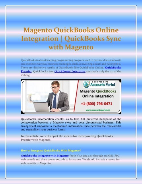 1-800-796-0471 Magento QuickBooks Online Integration - QuickBooks Sync with Magento