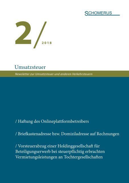 Umsatzsteuer 2/18