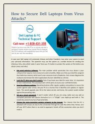 How to Secure Dell Laptops from Virus Attacks?