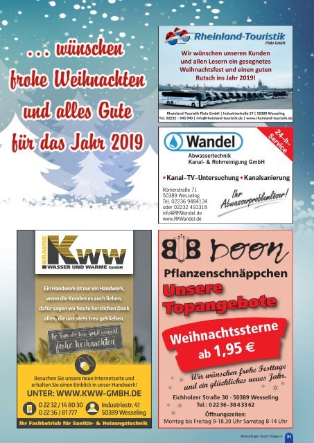 Wesselinger Stadt Magazin Dezember 2018