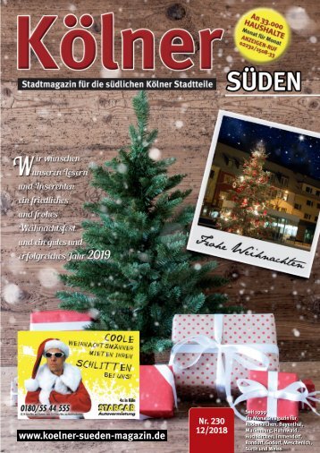 Kölner Süden Magazin Dezember 2018